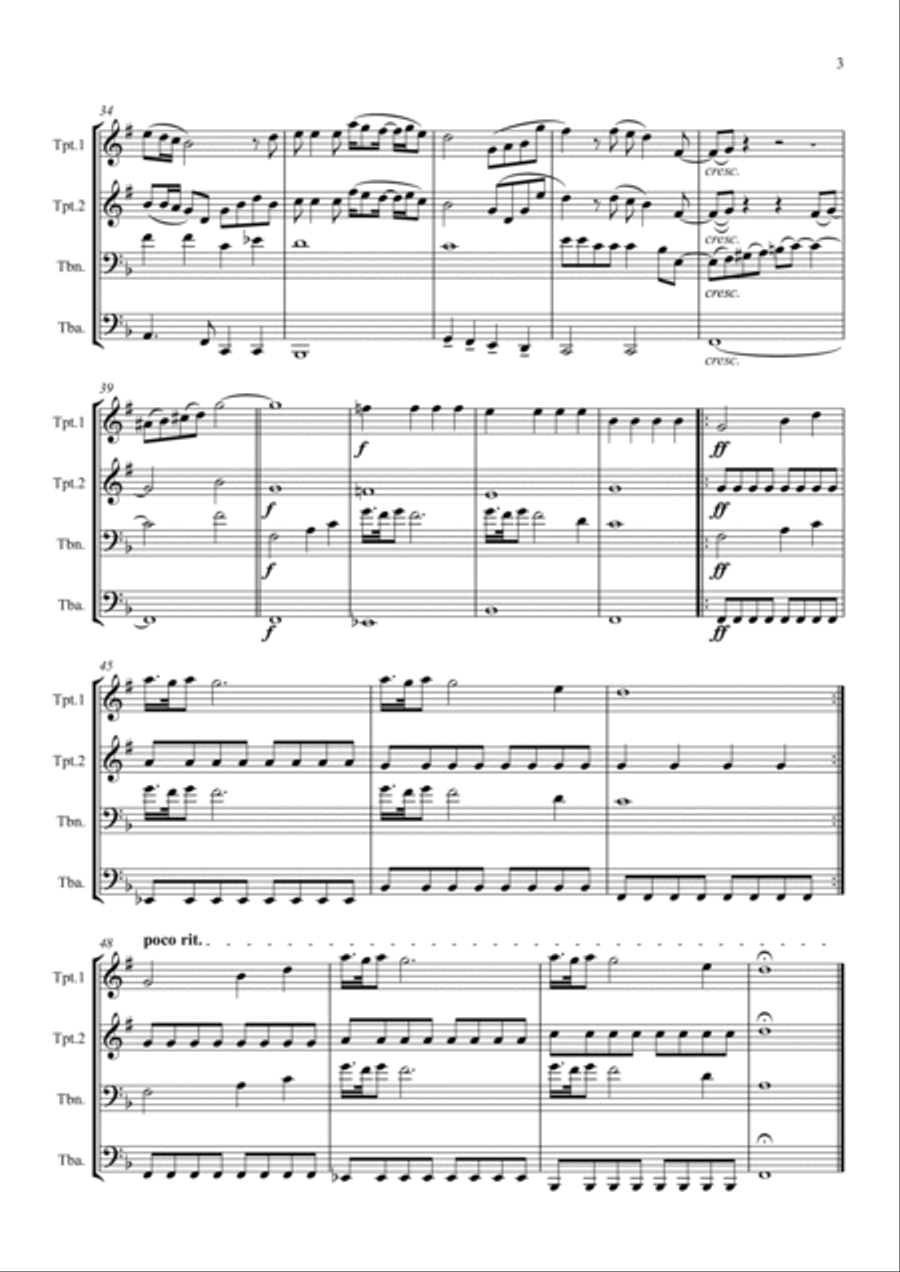 Hey Jude Brass Quartet scores gallery preview page 4