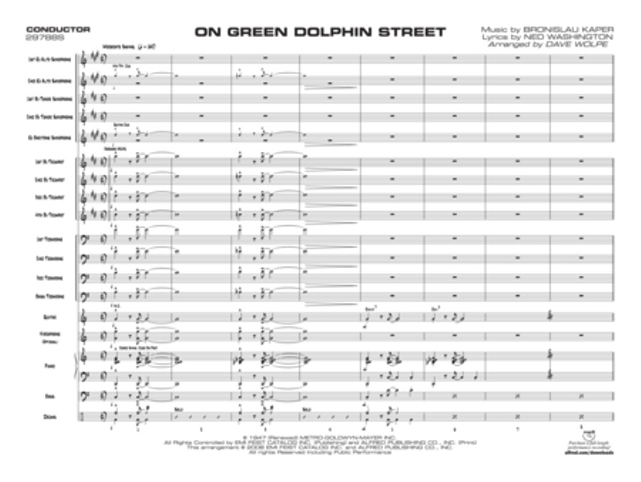 On Green Dolphin Street Jazz Ensemble scores gallery preview page 3