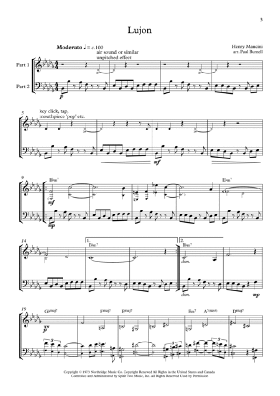 Lujon Woodwind Ensemble scores gallery preview page 3