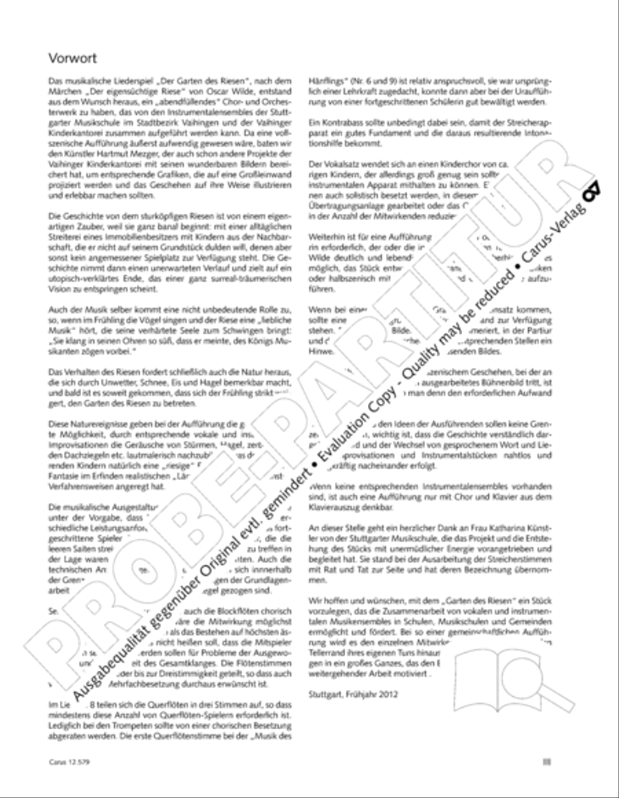 Der Garten des Riesen Der Garten des Riesen Children's Choir scores gallery preview page 4