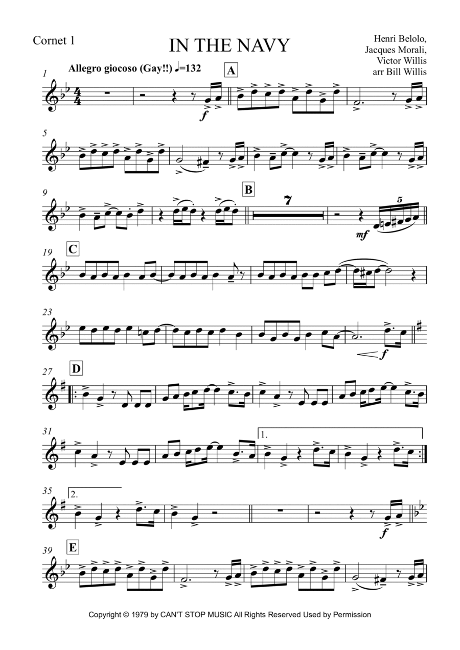 In The Navy Horn scores gallery preview page 1