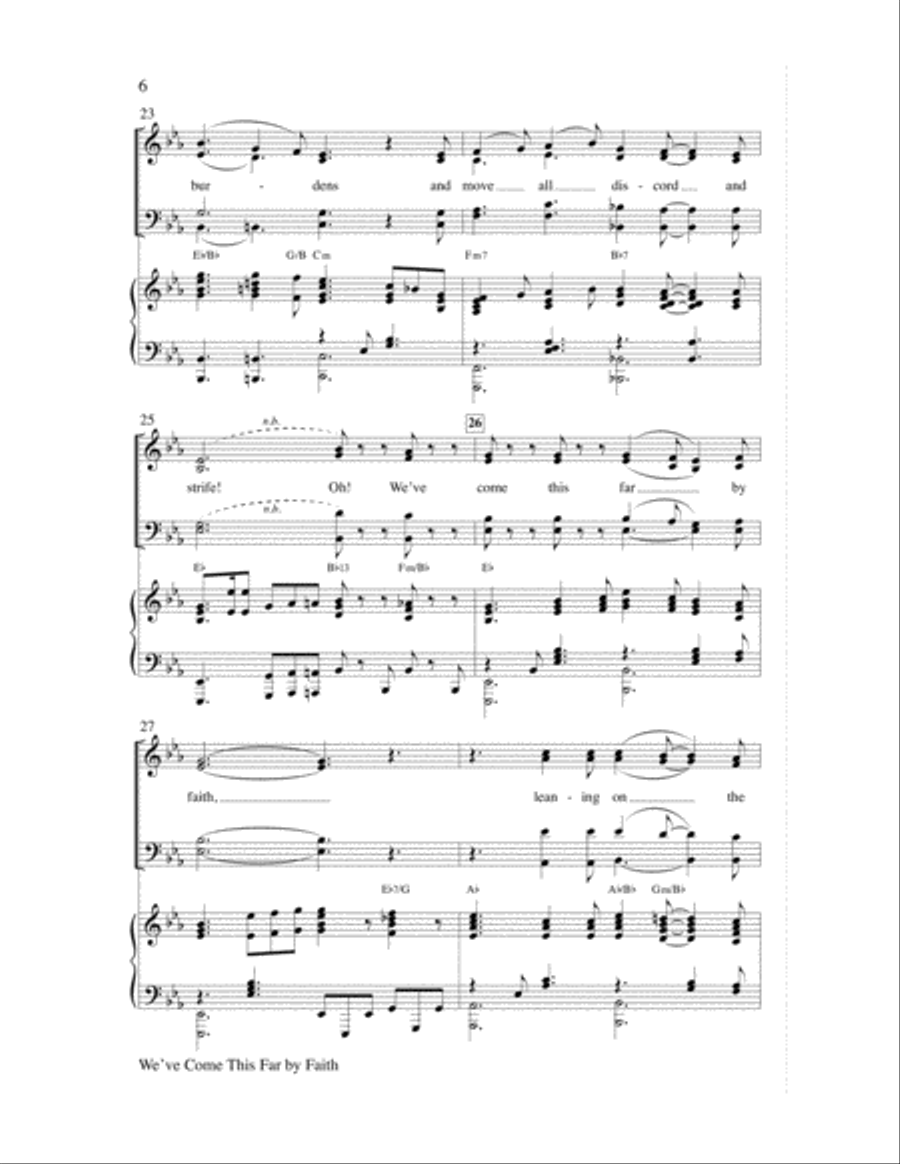 We've Come This Far By Faith Choir scores gallery preview page 6