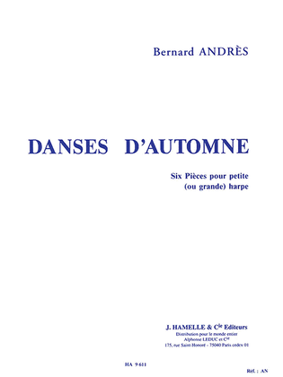 Book cover for Bernard Andres - Danses D?automne, Six Pieces Pour Petite (ou Grande) Harpe