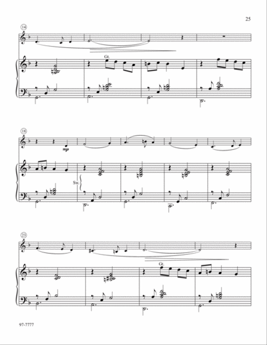 Repeat the Sounding Joy: Five Christmas Tunes for Trumpet and Organ Trumpet scores gallery preview page 9