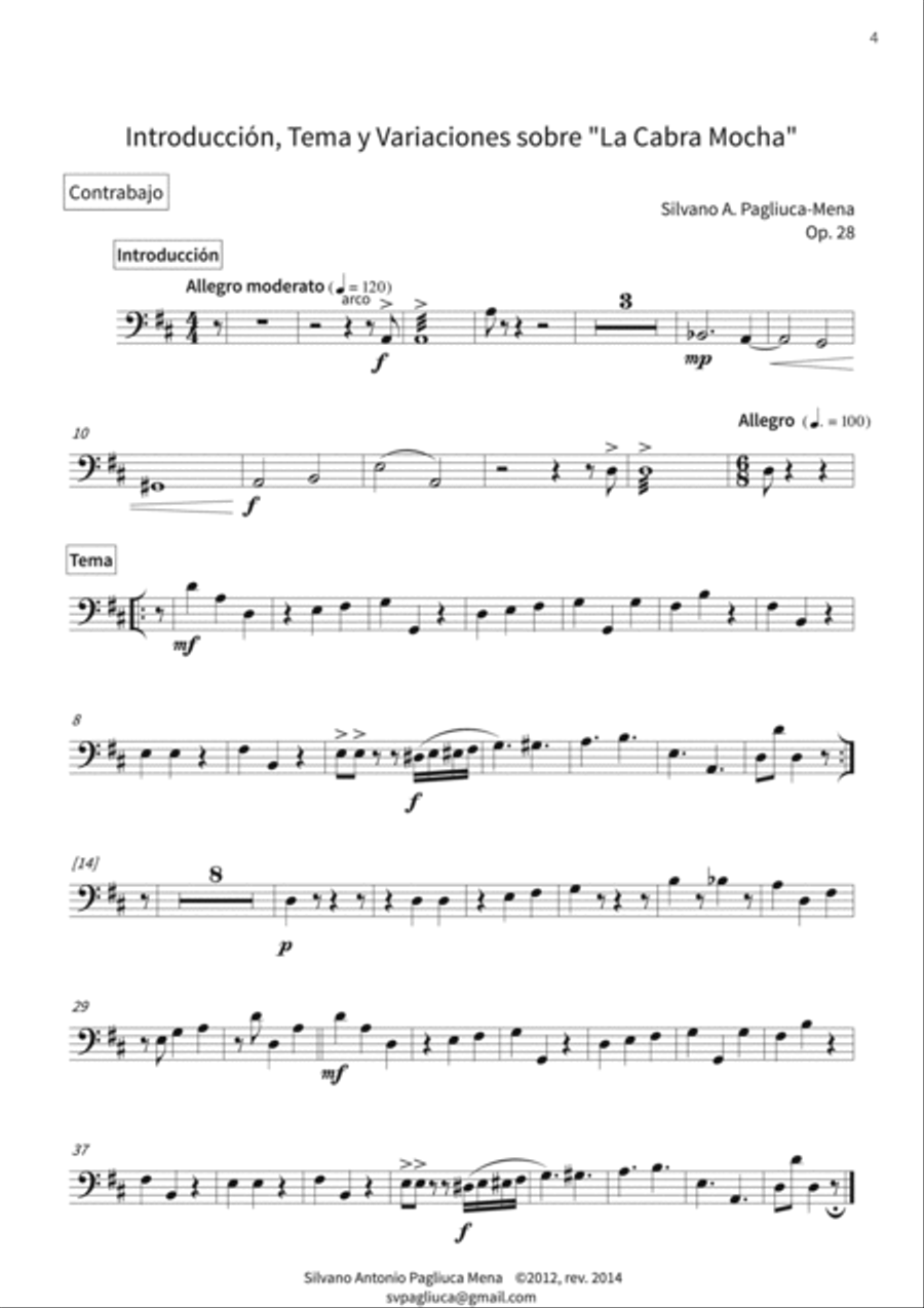Introduction, Theme and Variations on 