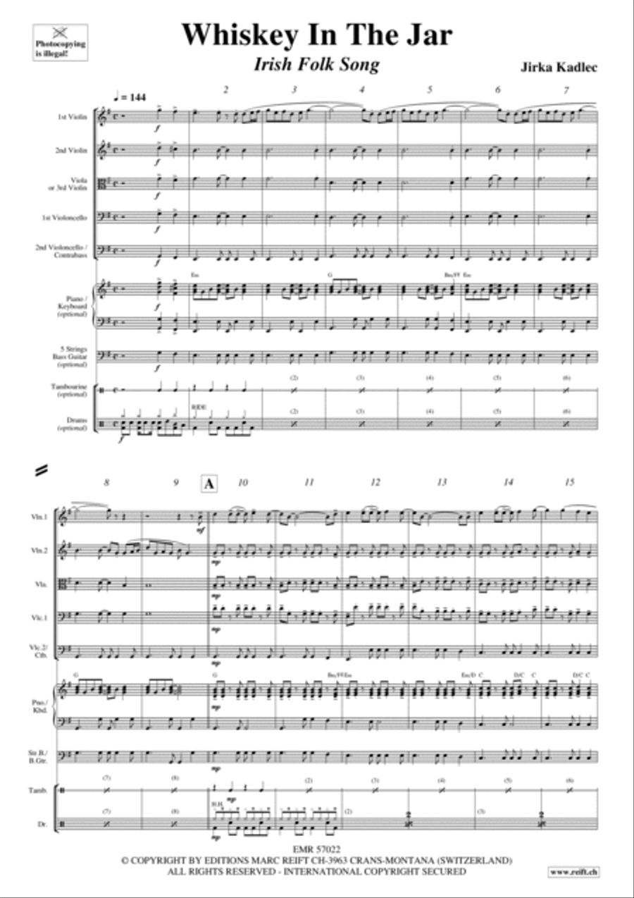Whiskey In The Jar String Quintet scores gallery preview page 3