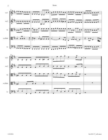 Handel: Gebet (Prayer) from Dettingen Te Deum HWV 283 arr. for String Quintet image number null