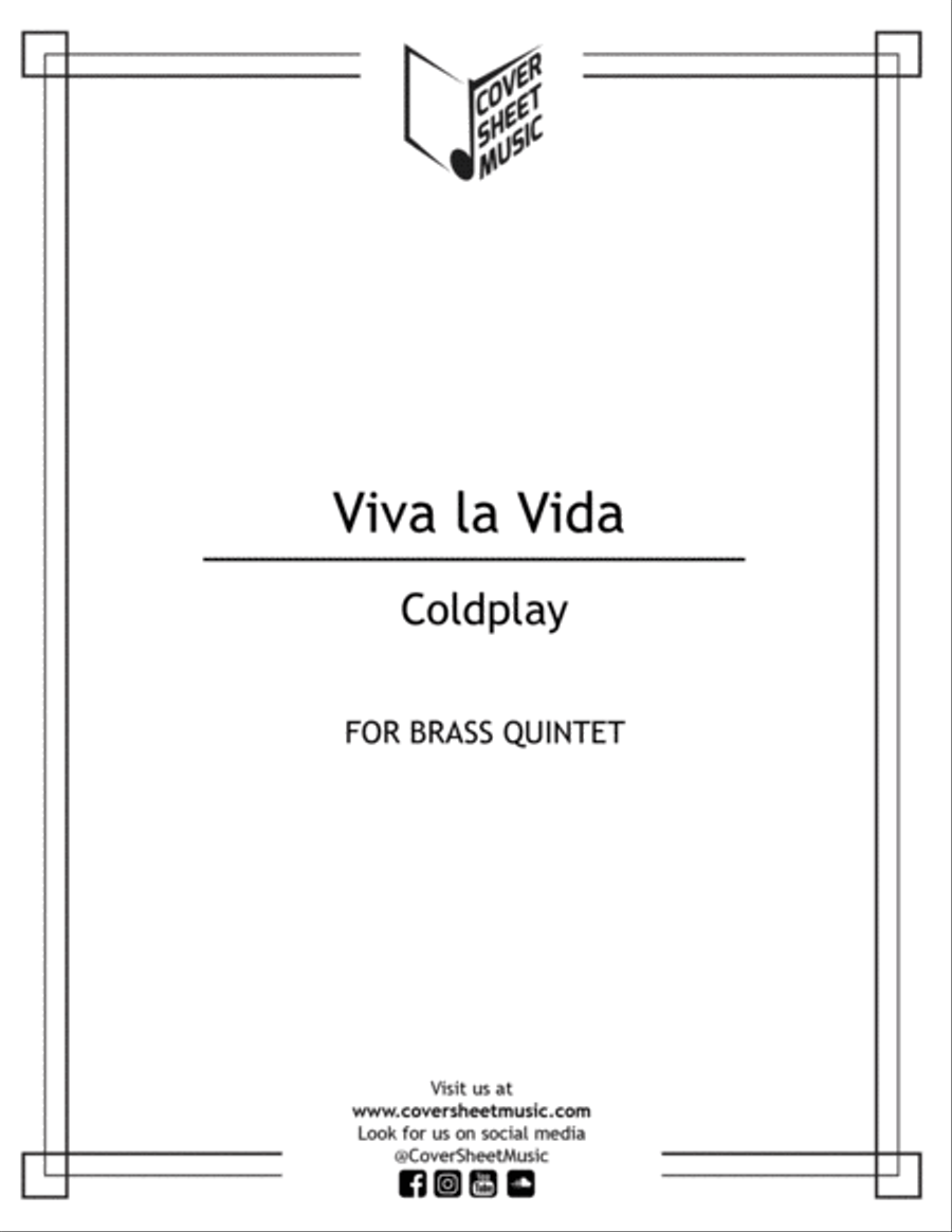 Viva La Vida Brass Ensemble scores gallery preview page 1