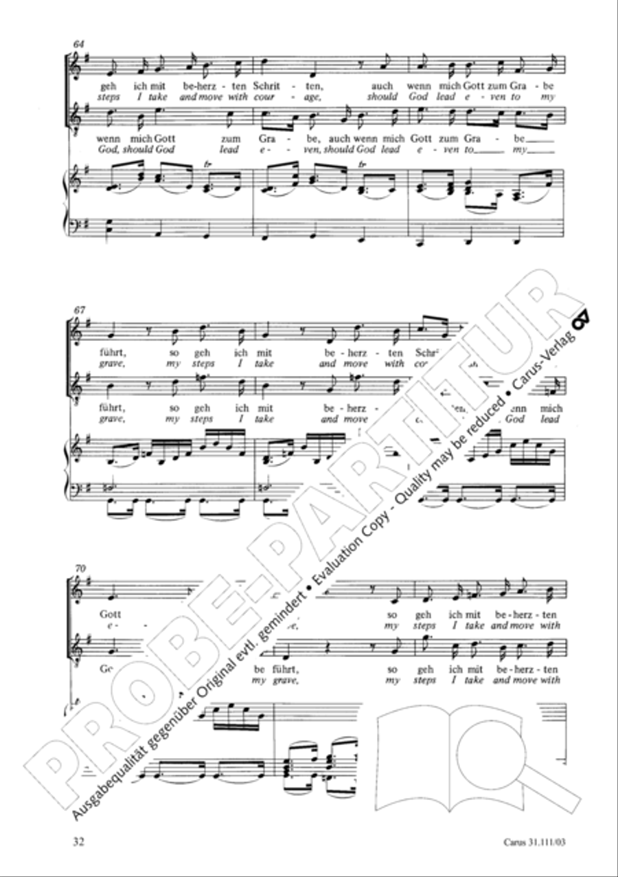 God's will is best, it shall be done (Was mein Gott will, das g'scheh allzeit) 4-Part scores gallery preview page 33