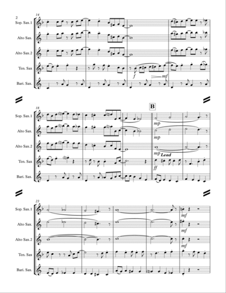 Rockin' Around The Christmas Tree Woodwind Quartet scores gallery preview page 3