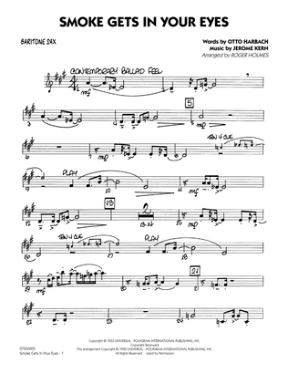 Smoke Gets In Your Eyes (arr. Roger Holmes) - Baritone Sax