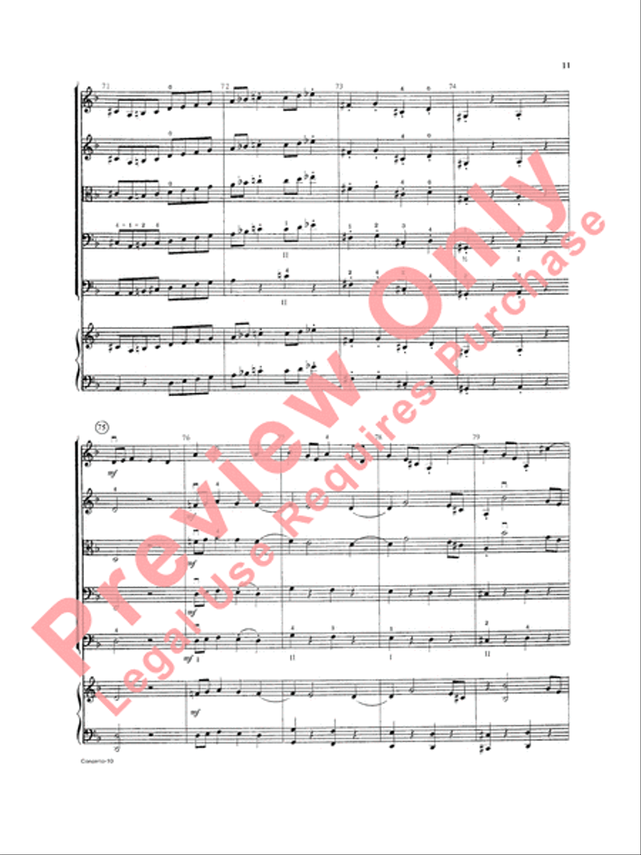 Concerto in D minor String Orchestra scores gallery preview page 12