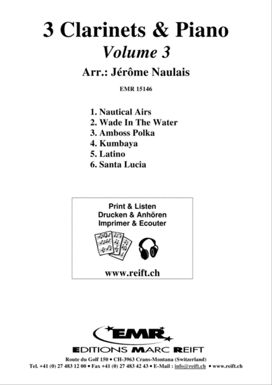 3 Clarinets & Piano Vol. 3 Clarinet scores gallery preview page 2