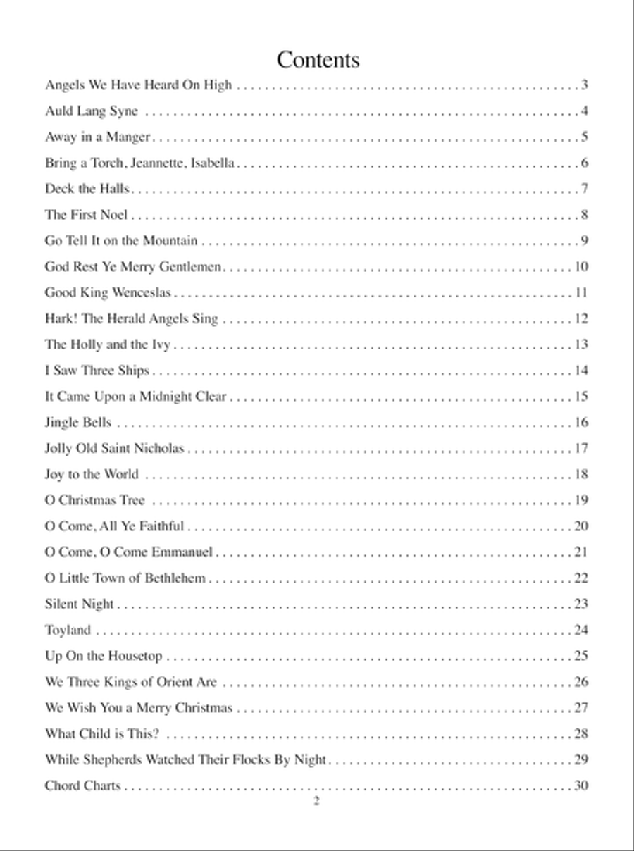 Tenor Banjo Christmas Songbook Banjo scores gallery preview page 3