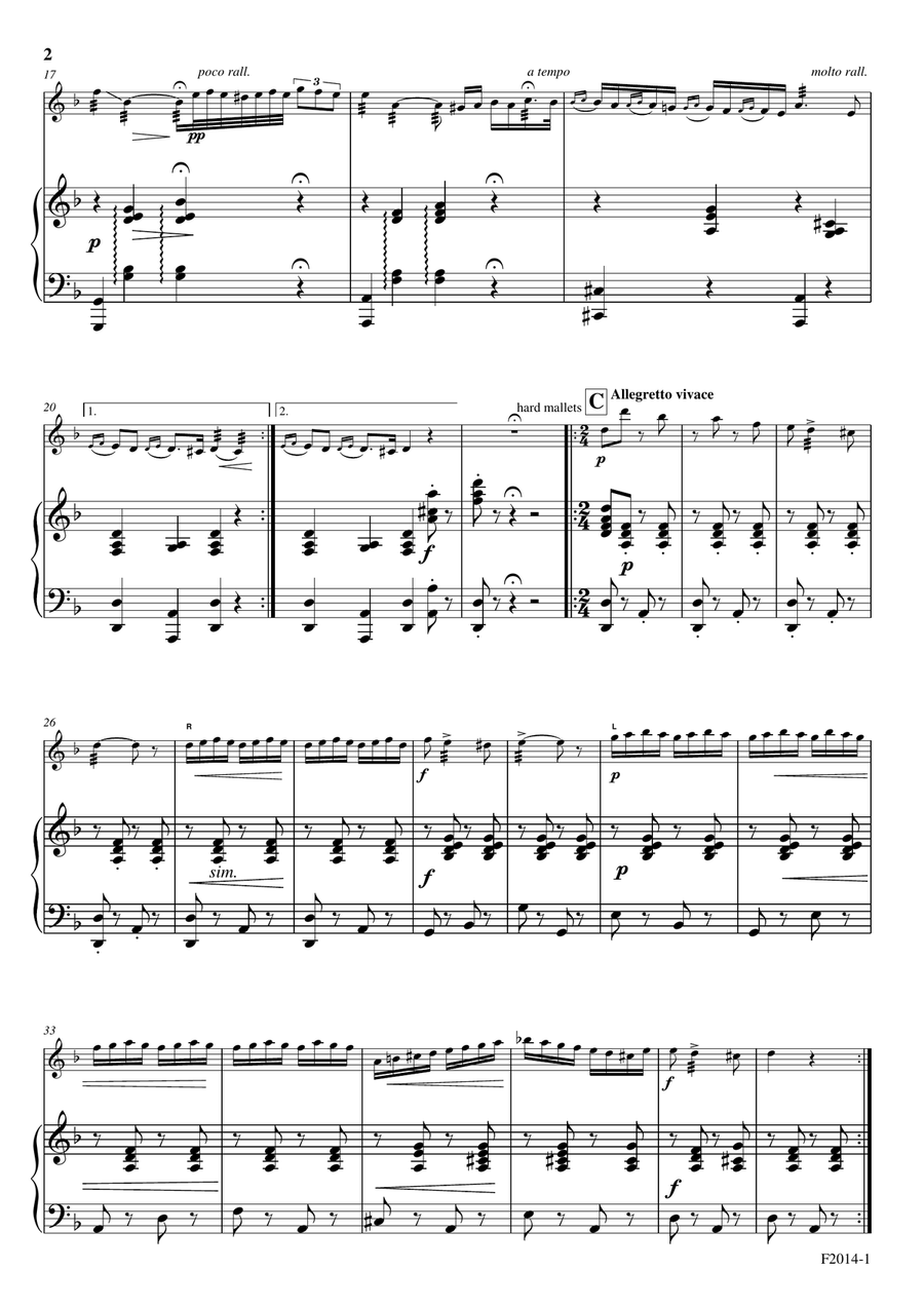 Czardas for Marimba (Xylophone) and Piano Piano scores gallery preview page 3
