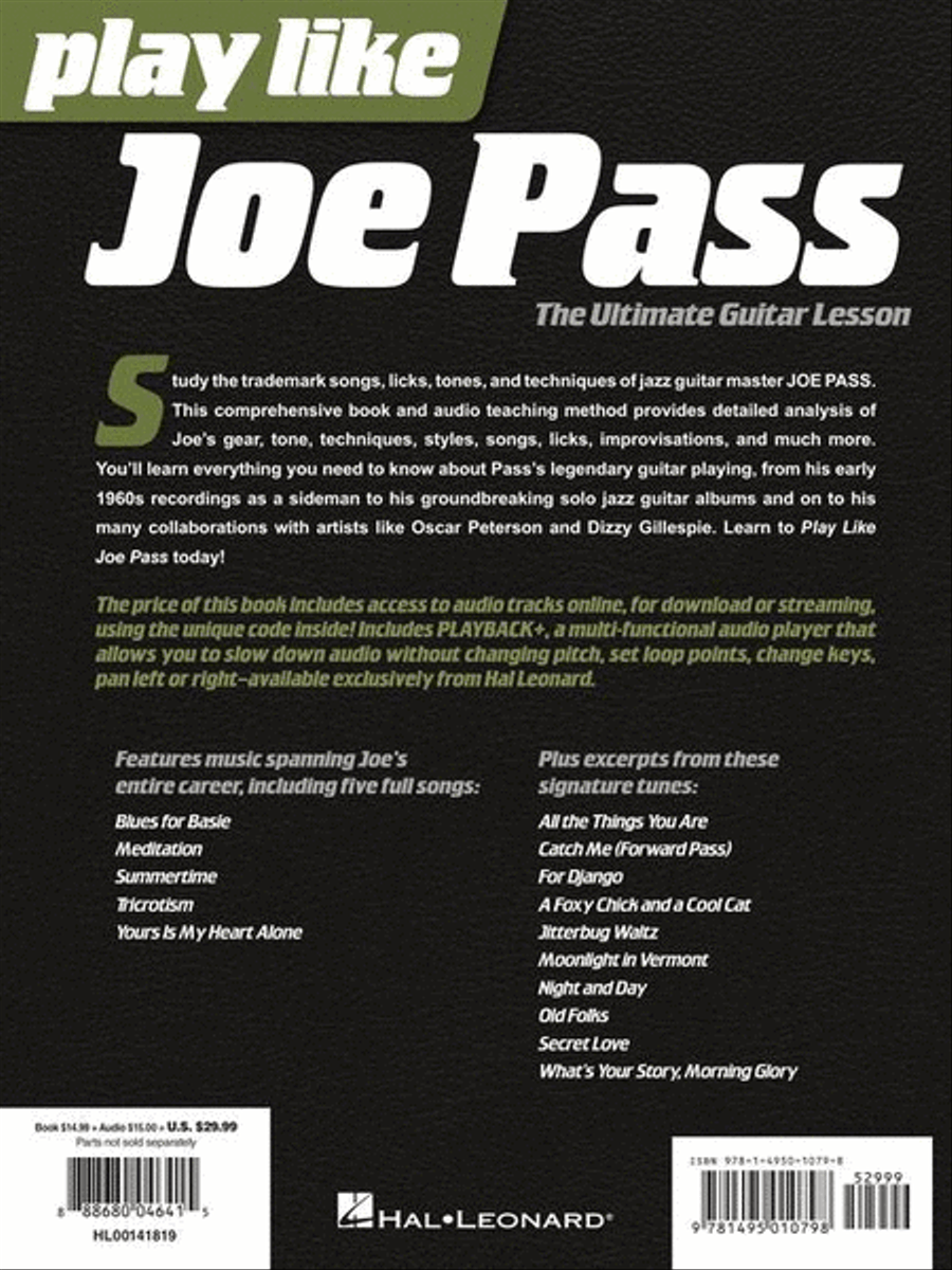 Play Like Joe Pass: The Ultimate Guitar Lesson Book with Online Audio Electric Guitar scores gallery preview page 8