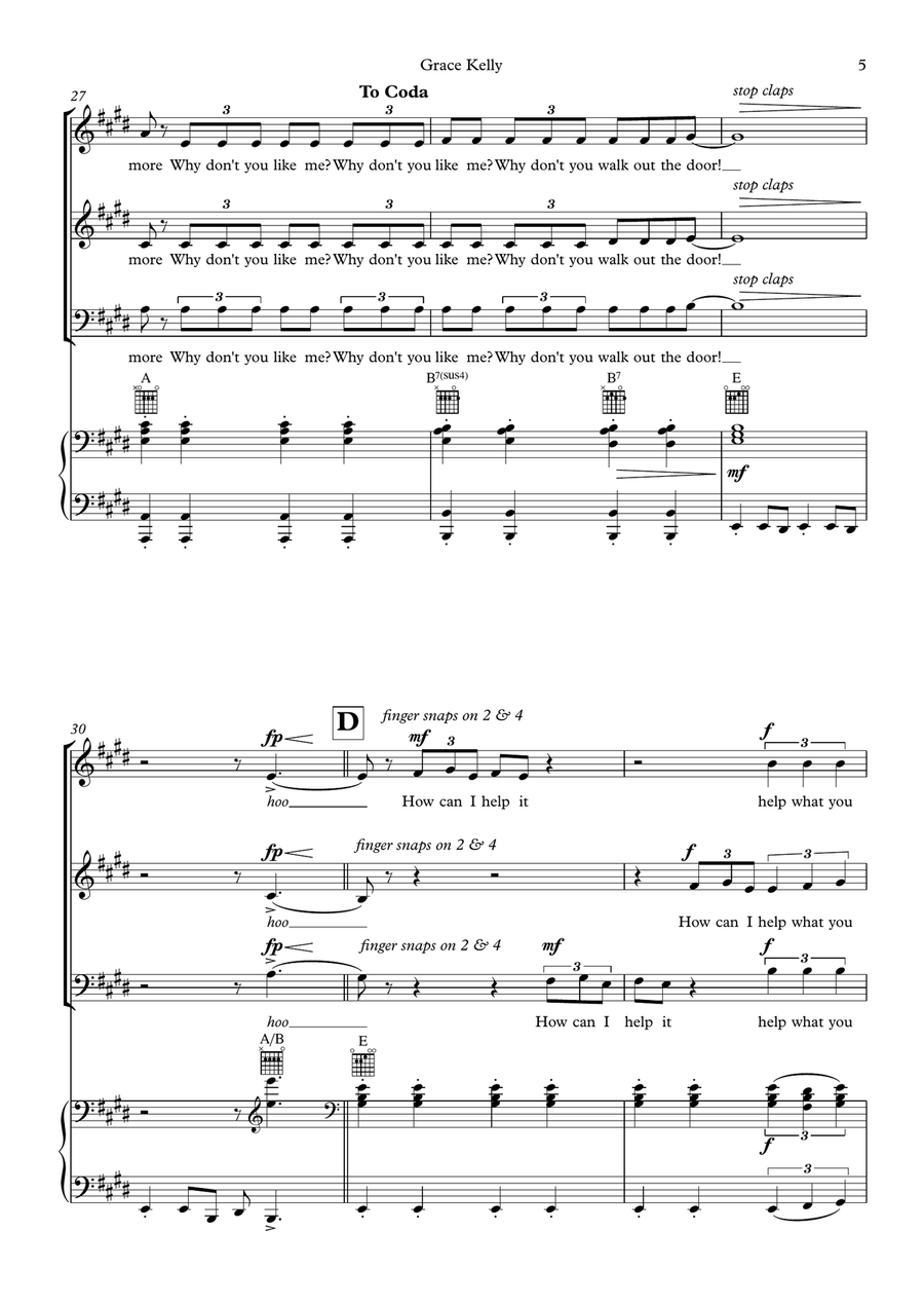 Grace Kelly 3-Part scores gallery preview page 5