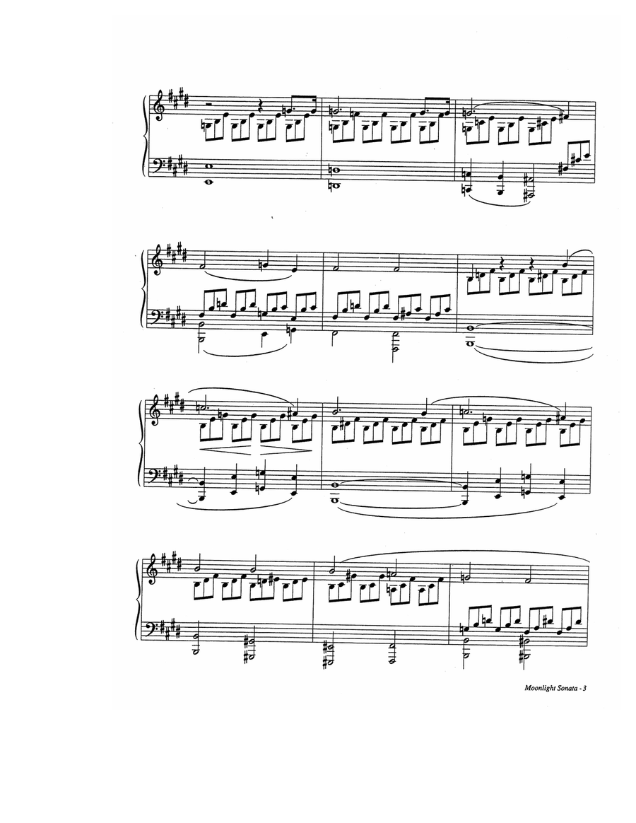 Moonlight Sonata (1st Movement) Masterpiece Edition Piano Solo Piano Solo scores gallery preview page 3