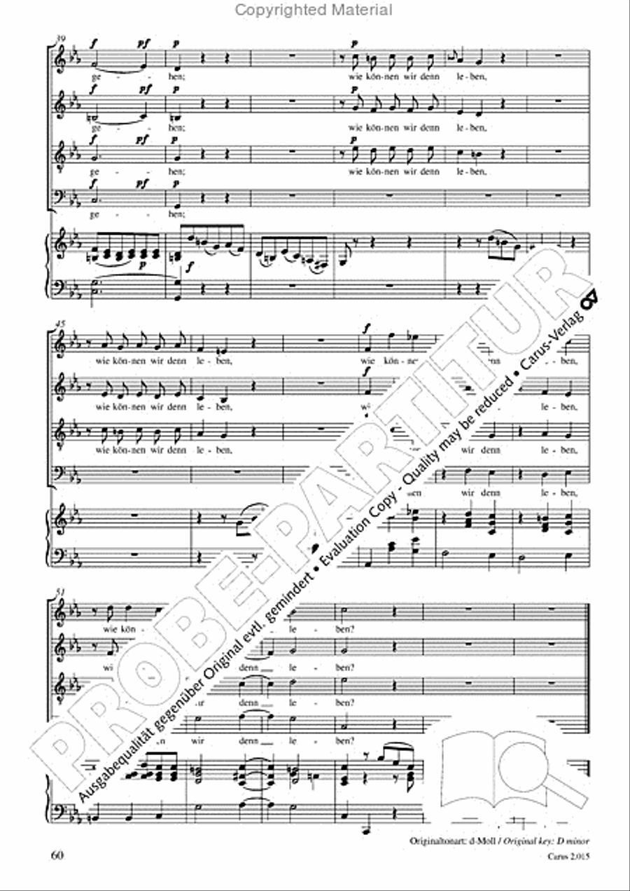 Carl Philipp Emanuel Bach & Gottfried August Homilius. Motets and Choruses Choir scores gallery preview page 62