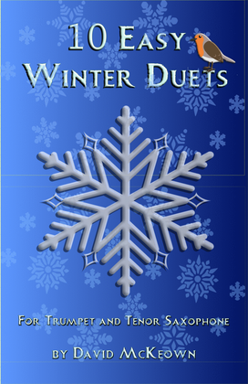 Book cover for 10 Easy Winter Duets for Trumpet and Tenor Saxophone