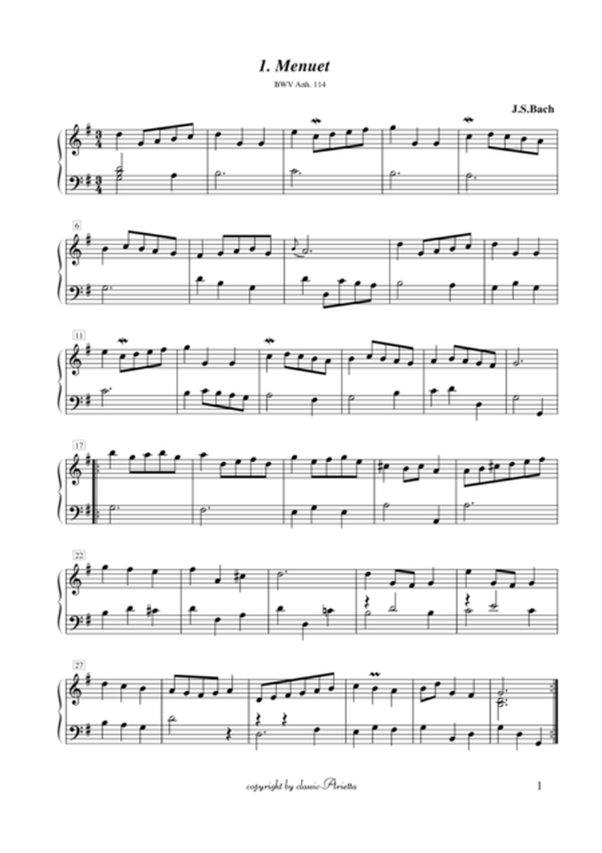 Ten Easy Piano Pieces from Johann Sebastian Bach