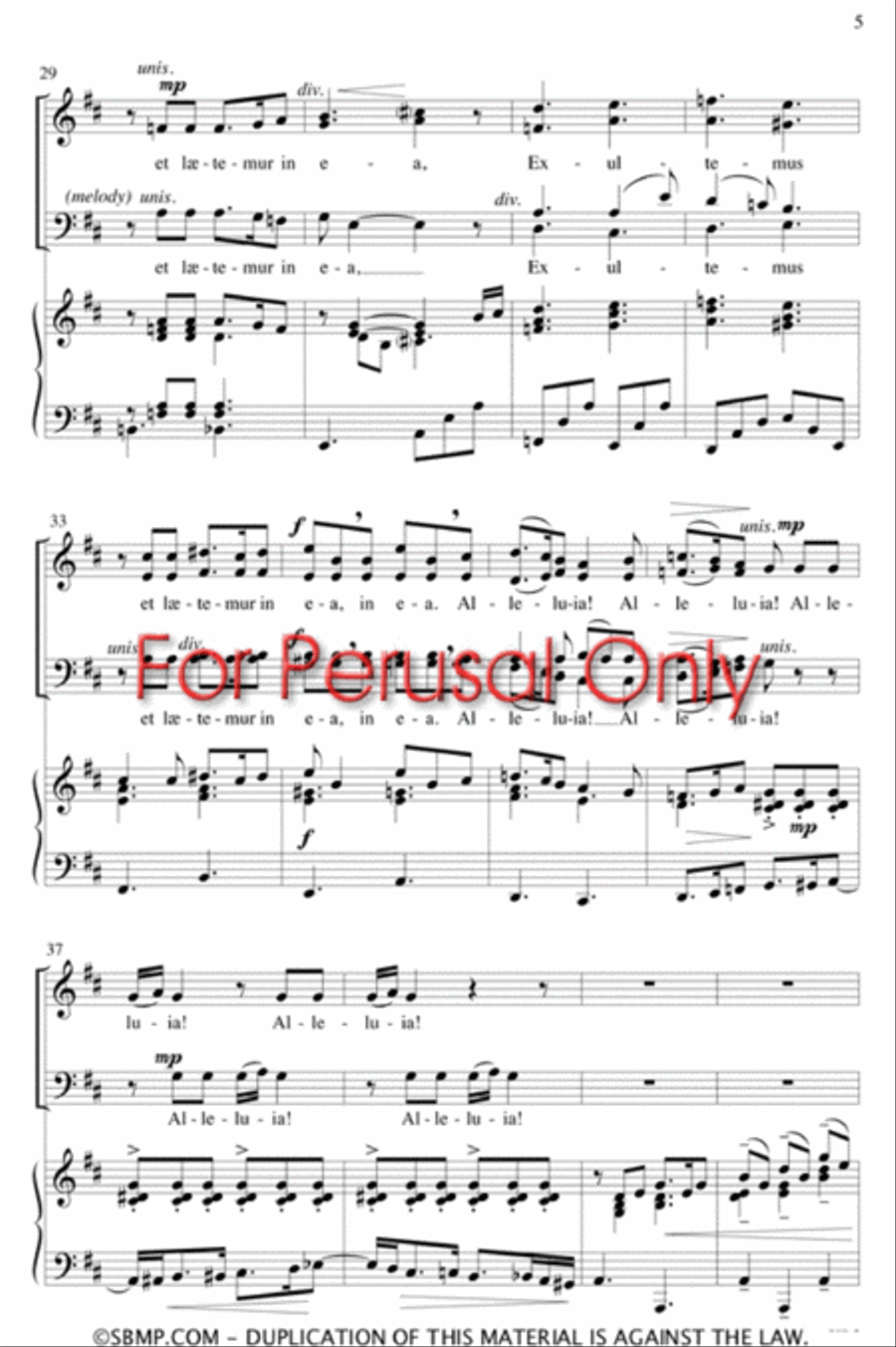Haec Dies - SATB Octavo 4-Part scores gallery preview page 4