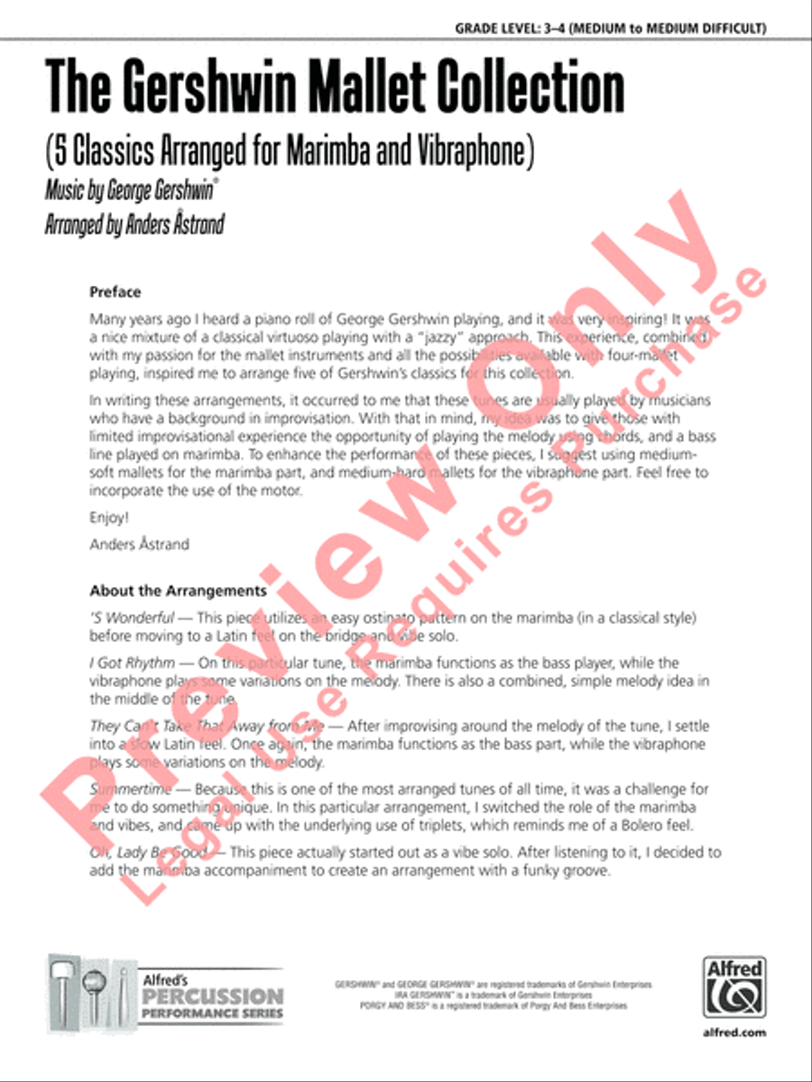 The Gershwin Mallet Collection Percussion scores gallery preview page 2