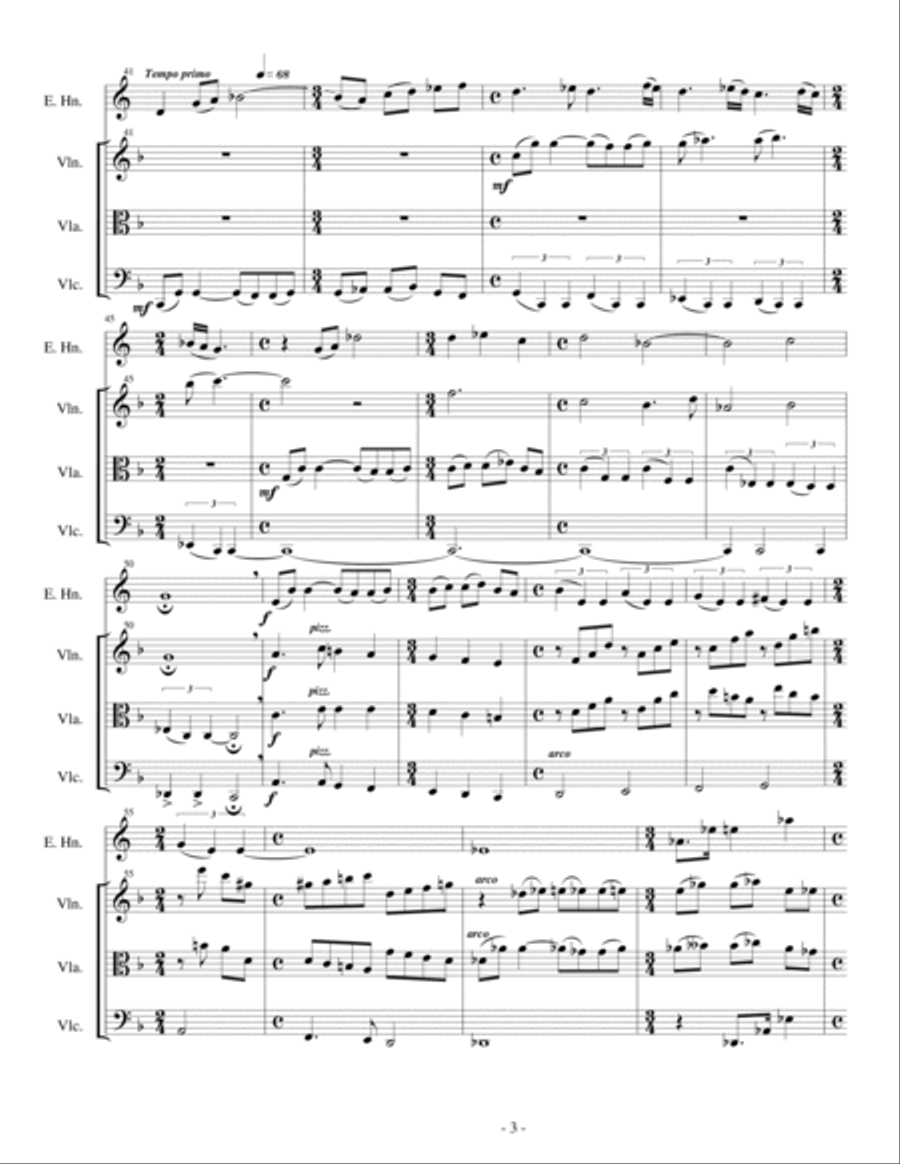 Quartet for English Horn and Strings Piano Quartet scores gallery preview page 4