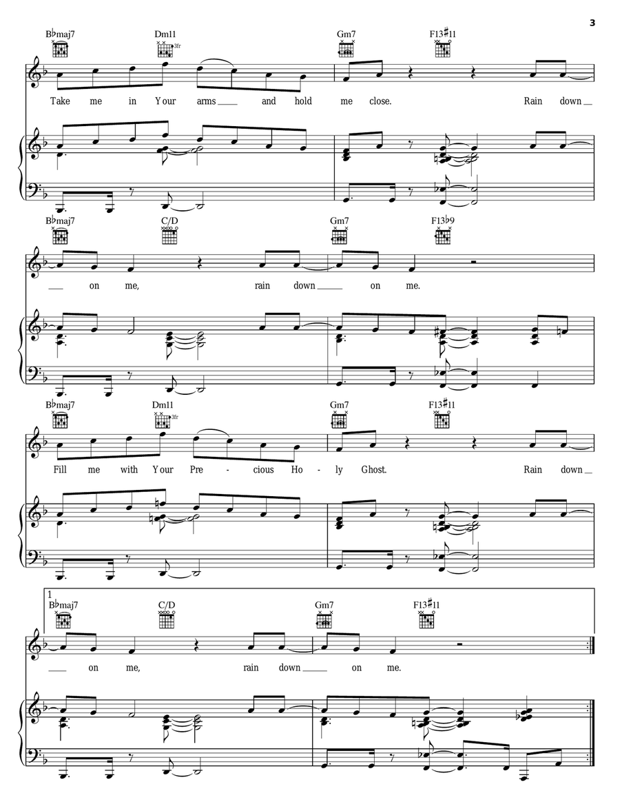 Melodies From Heaven Piano, Vocal, Guitar scores gallery preview page 3