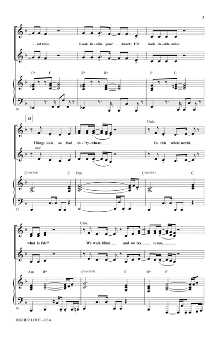 Higher Love Higher Love SSA scores gallery preview page 2