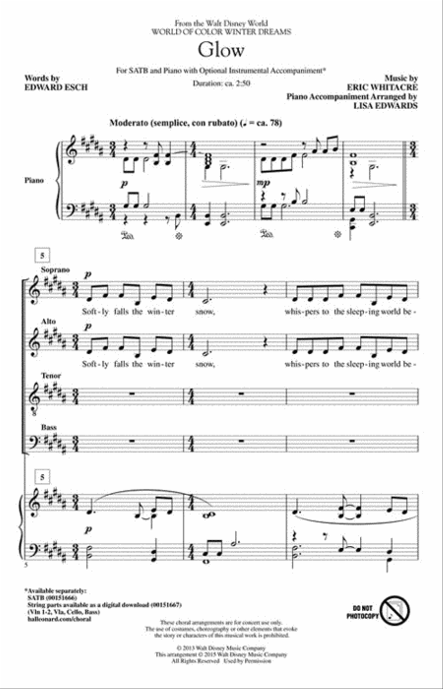 Glow Glow 4-Part scores gallery preview page 2