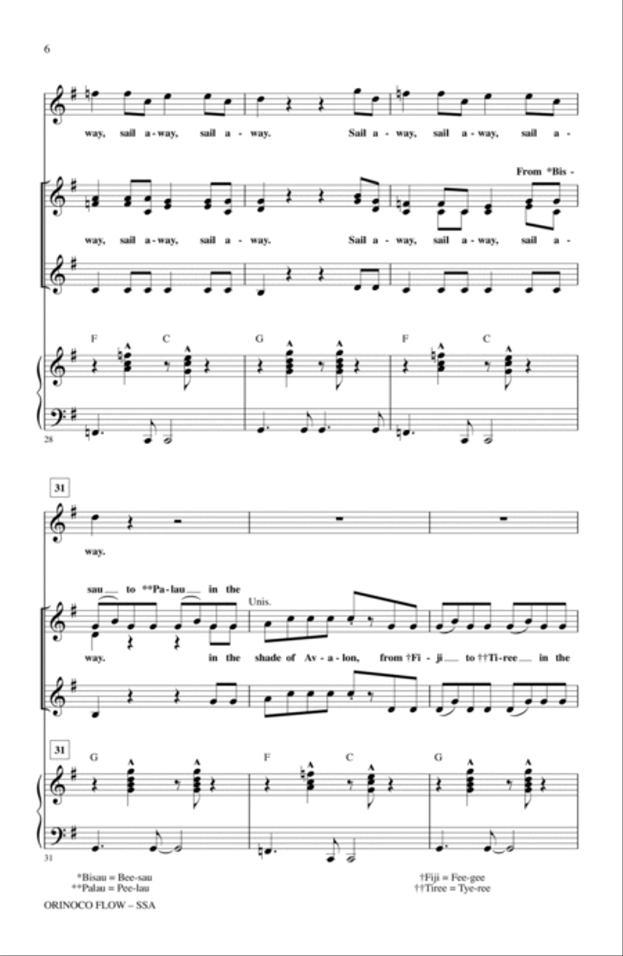 Orinoco Flow (arr. Kirby Shaw) SSA scores gallery preview page 5