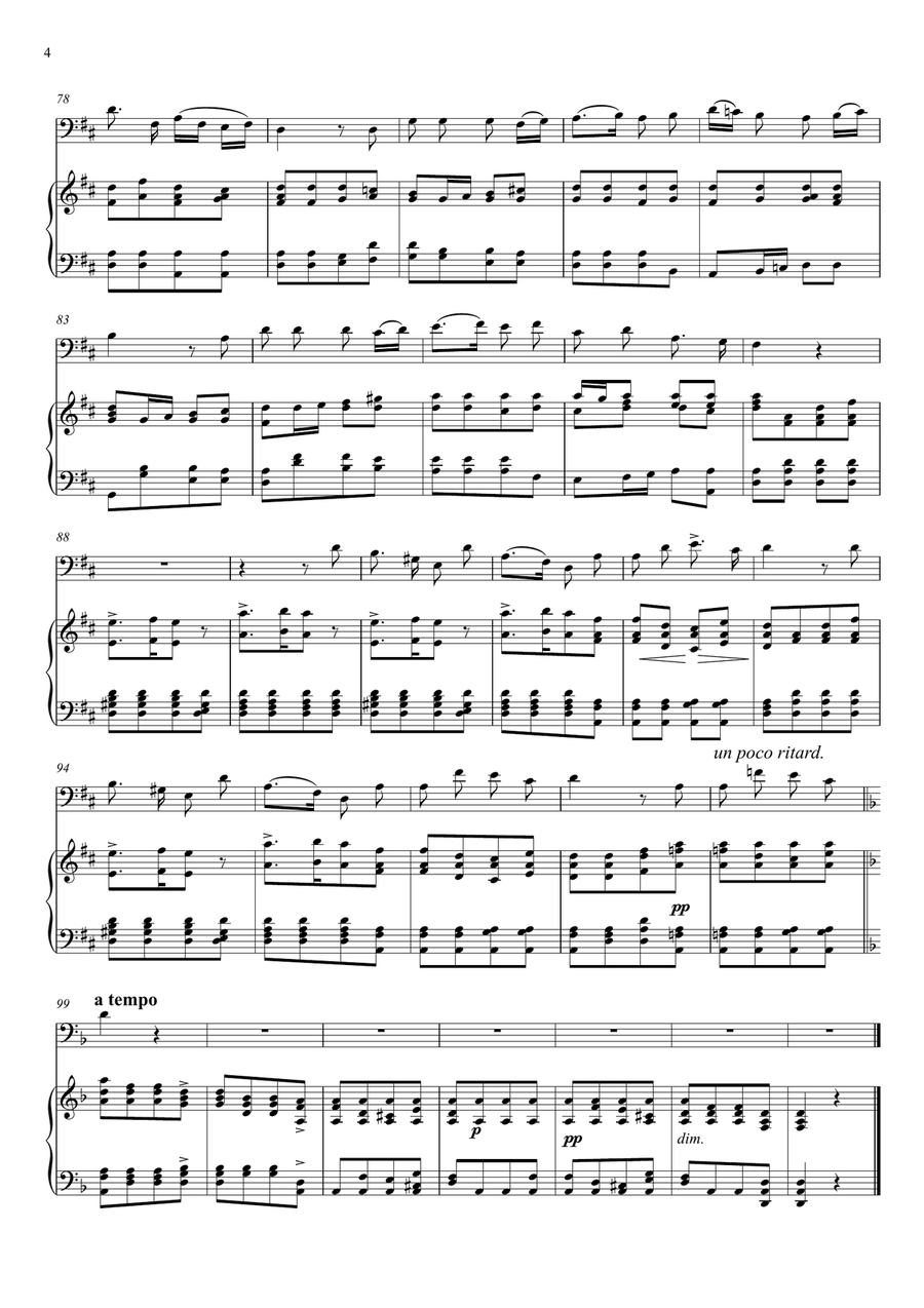 Franz Schubert - Gute Nacht (Violoncello Solo) Piano scores gallery preview page 4