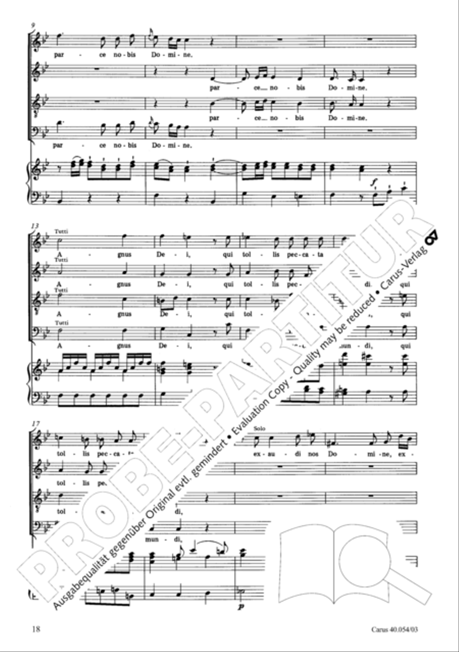 Litaniae Lauretanae B.M.V in B 4-Part scores gallery preview page 19
