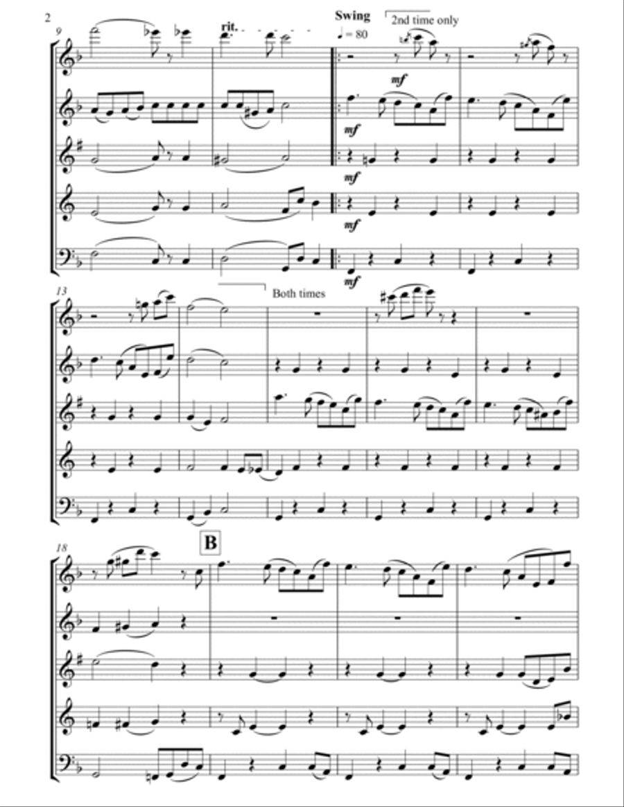 La Vie En Rose La Vie En Rose Woodwind Quintet scores gallery preview page 3