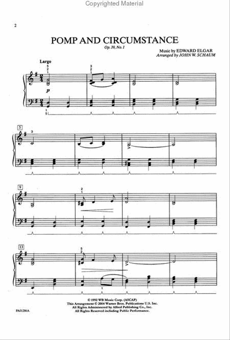 Pomp and Circumstance, Op. 39, No. 1 Small Ensemble scores gallery preview page 2
