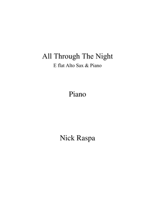 Book cover for All Through The Night (Alto Sax & Piano) intermediate jazz - Piano part