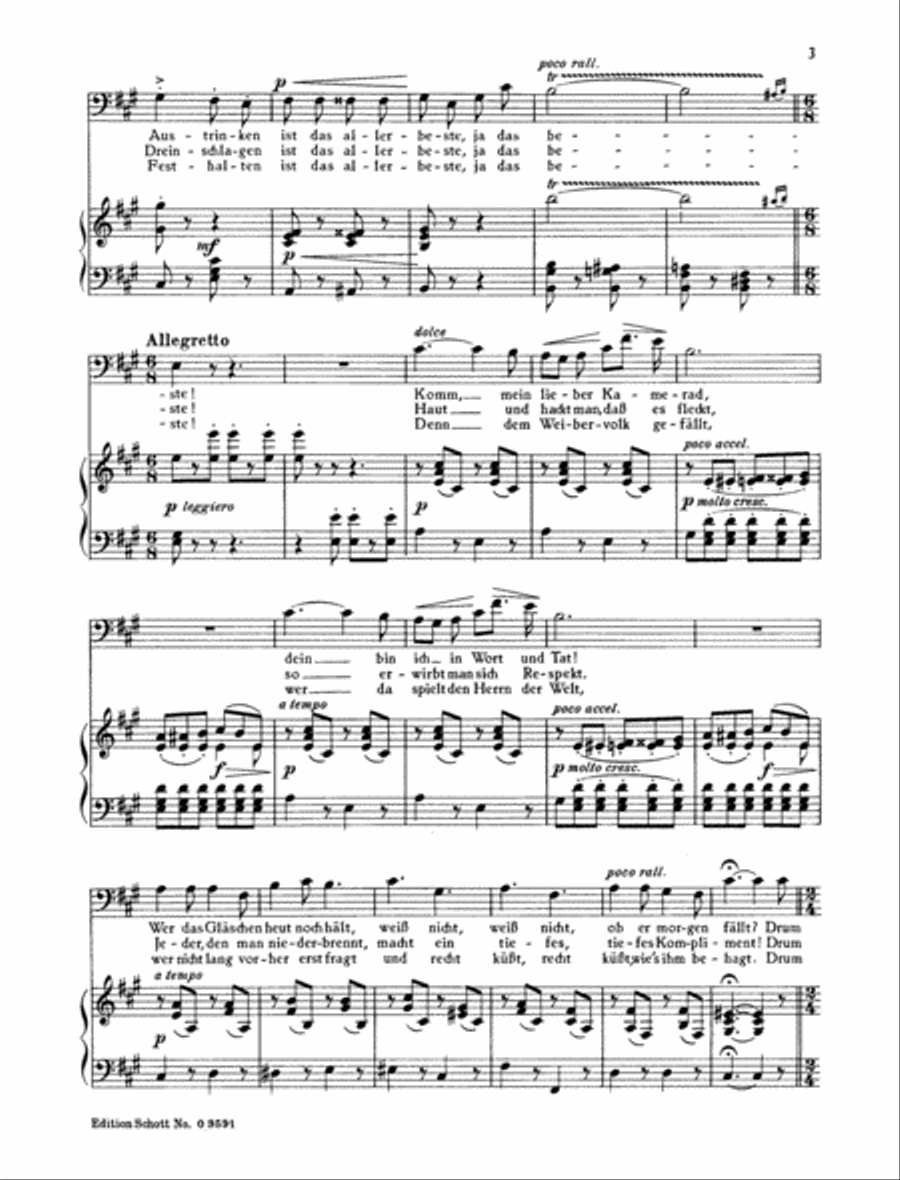 Wenn man beim Wein sitzt, Op. 204/3 Baritone Voice scores gallery preview page 2