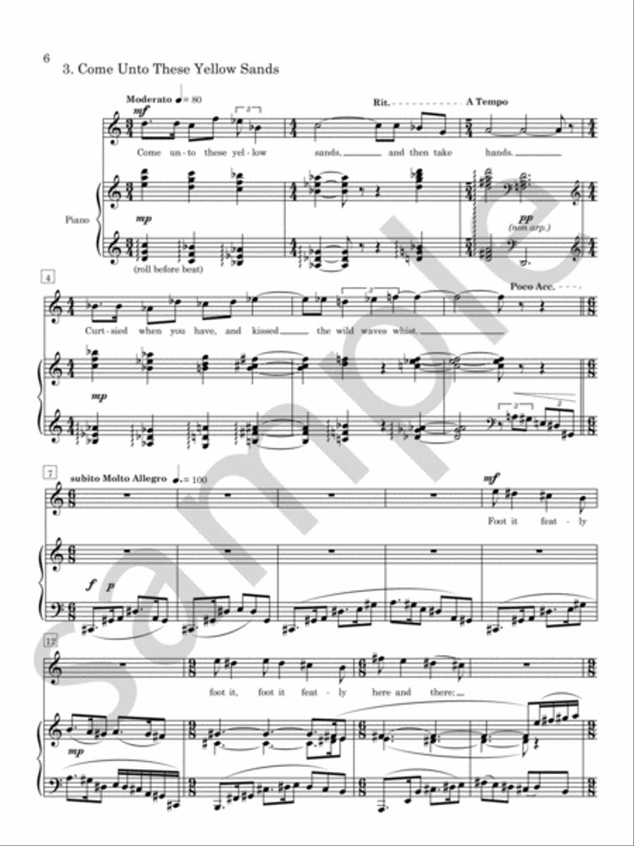 Ariel Songs Chamber Music scores gallery preview page 4