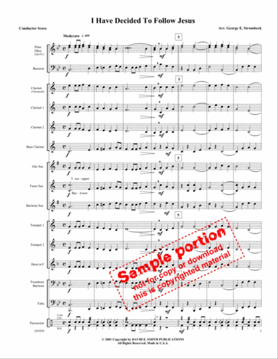I Have Decided To Follow Jesus Concert Band scores gallery preview page 2