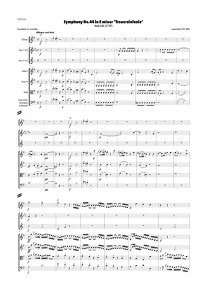 Haydn - Symphony No.44 in E minor, Hob.I:44 "Trauersinfonie"