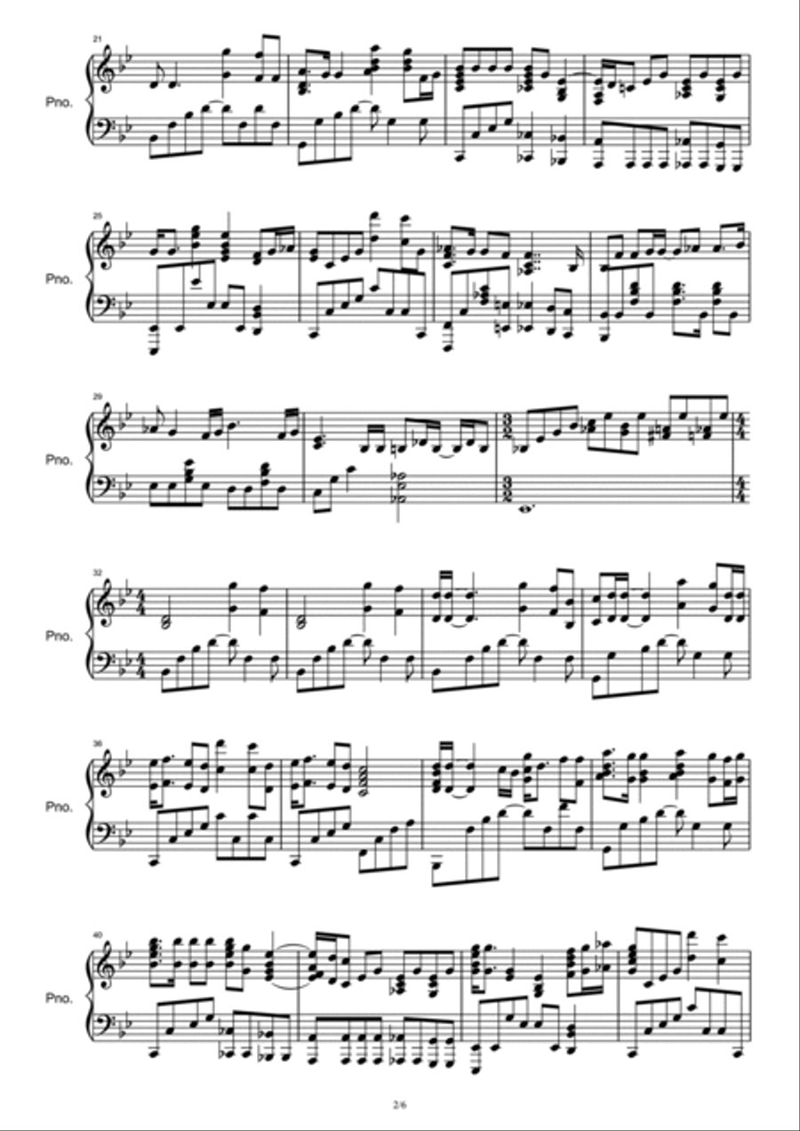 Bohemian Rhapsody Bohemian Rhapsody Piano Solo scores gallery preview page 2