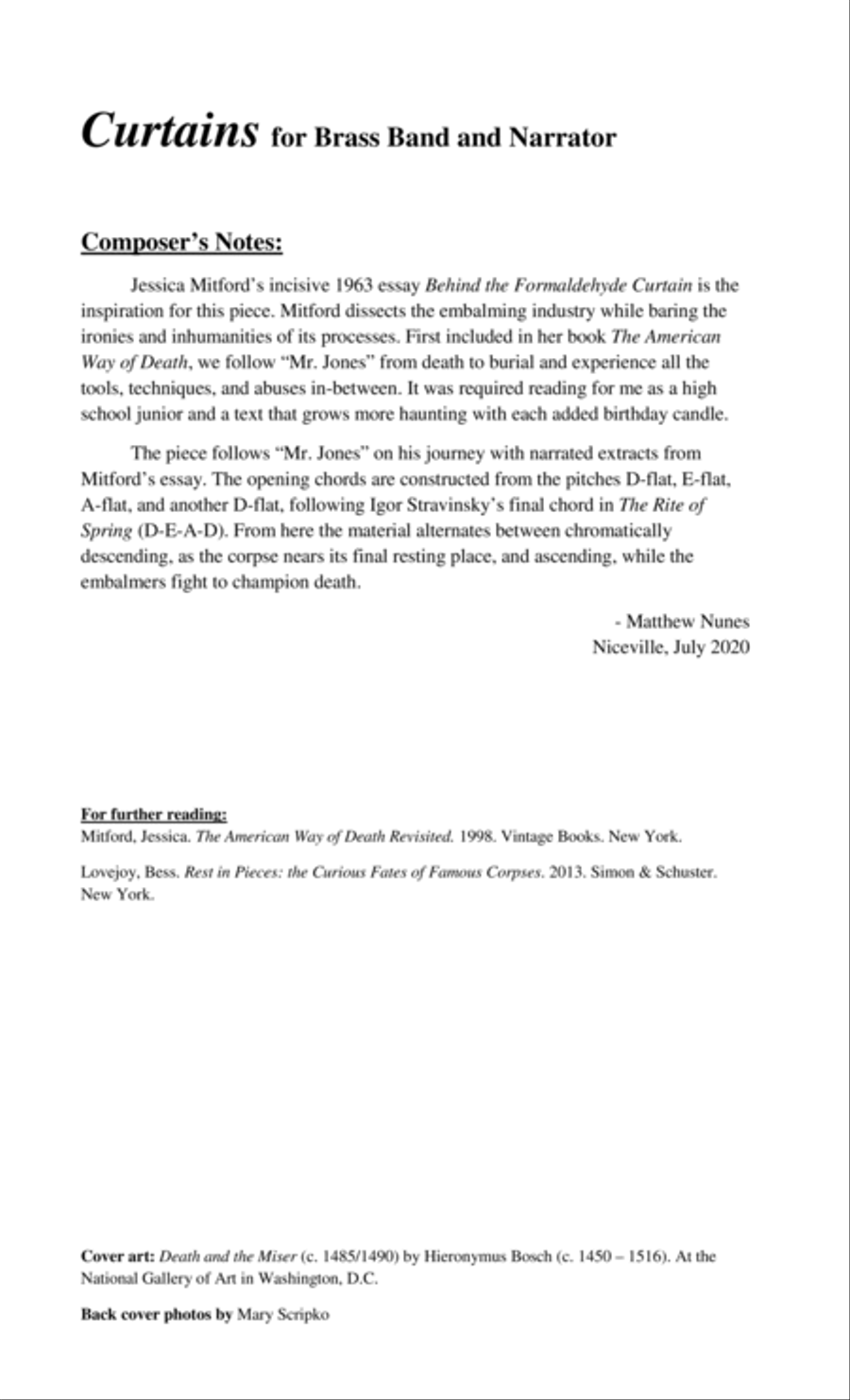 Curtains for Brass Band and Narrator Brass Band scores gallery preview page 2