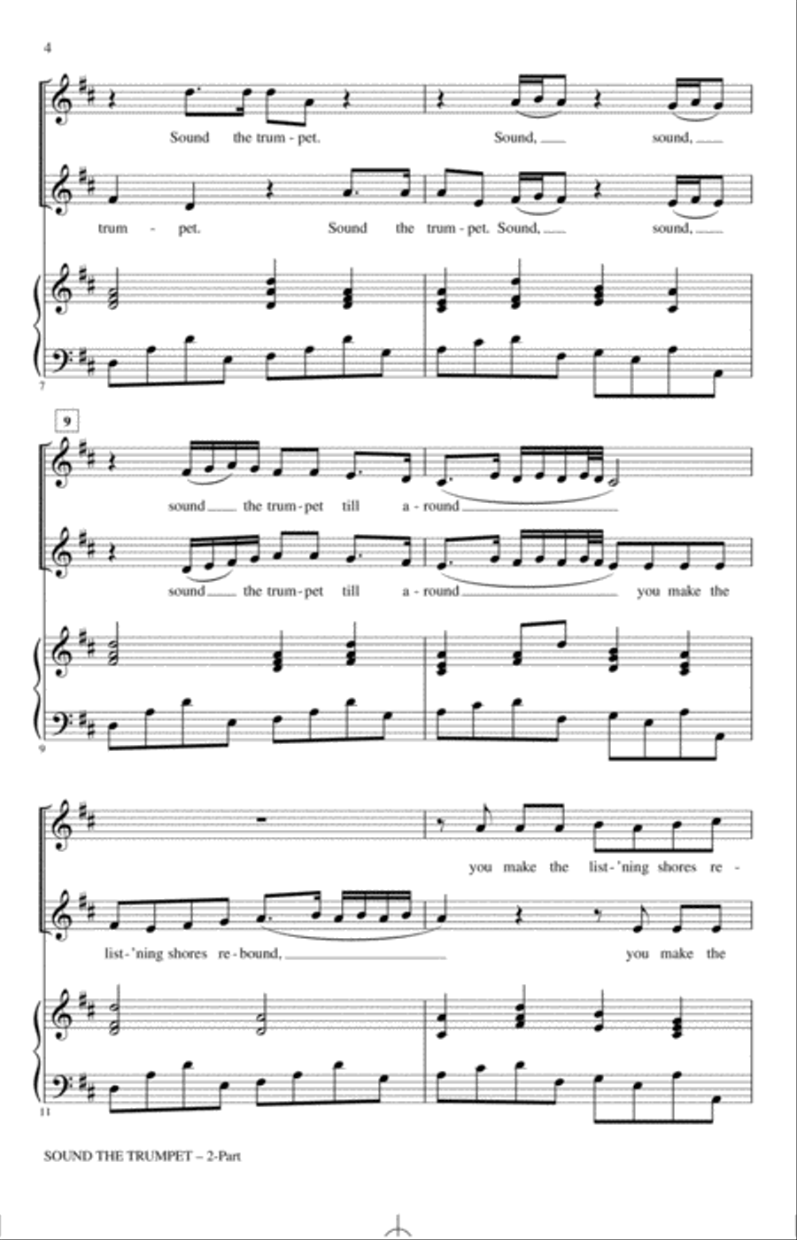 Sound The Trumpet 2-Part scores gallery preview page 2