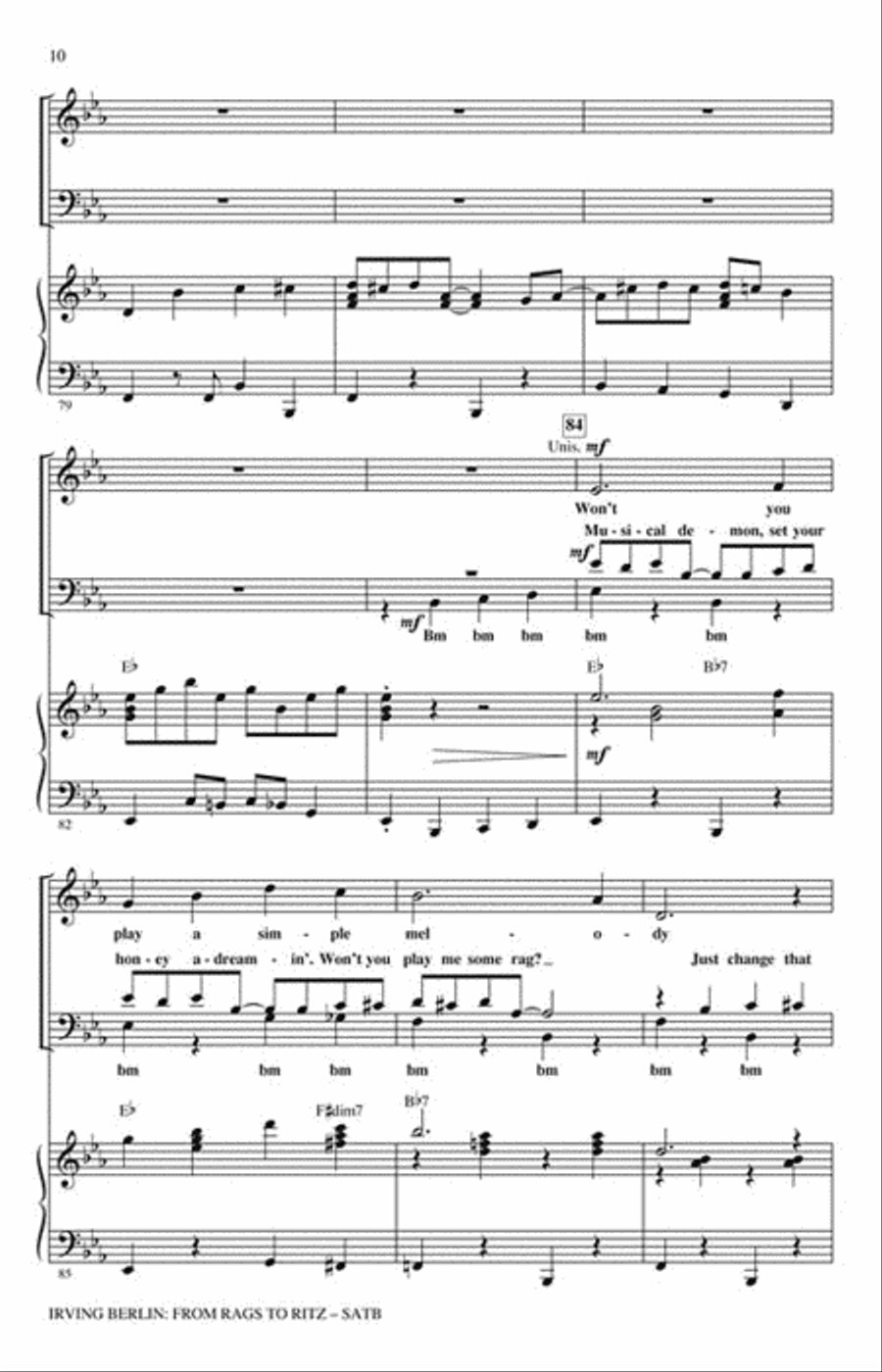 Irving Berlin: From Rags to Ritz Choir scores gallery preview page 3