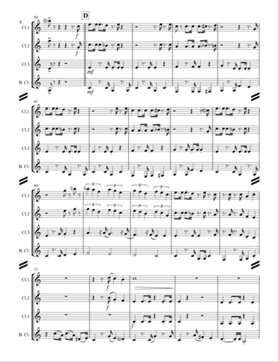The Mexican Shuffle Woodwind Ensemble scores gallery preview page 5