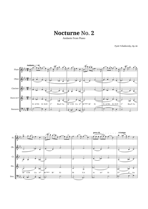Book cover for Nocturne by Chopin for Woodwind Quintet