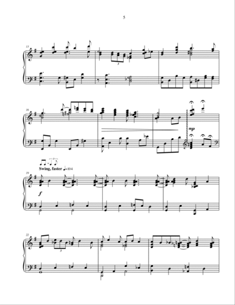 Jingle Bell Blues - piano solo Piano Solo scores gallery preview page 3