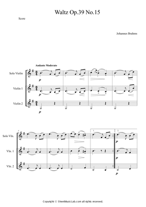 Book cover for Waltz op.39 no.15 Easy Version in G