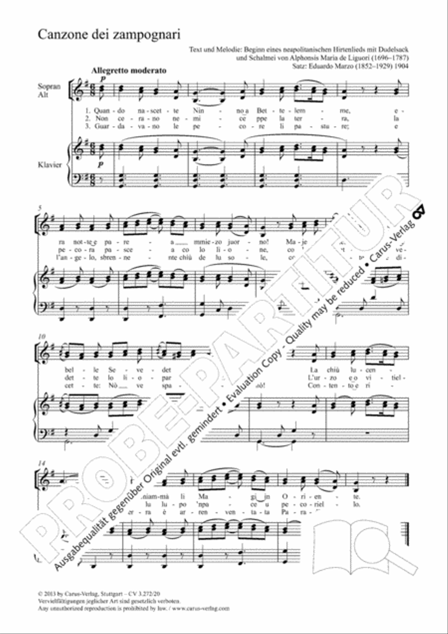 Canzone dei zampognari SA scores gallery preview page 2